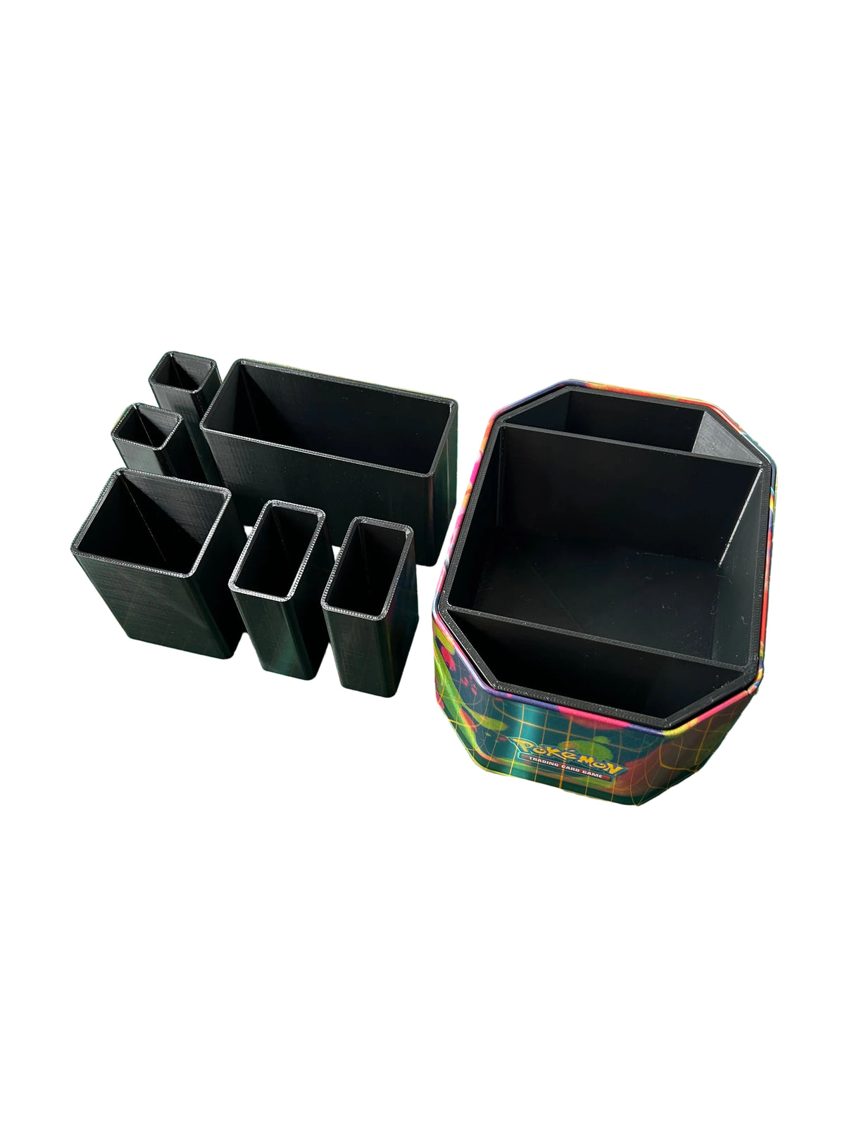 Modularer Pokémon Tin Organizer – Individuell anpassbare Einsätze [Mit Tin Box]